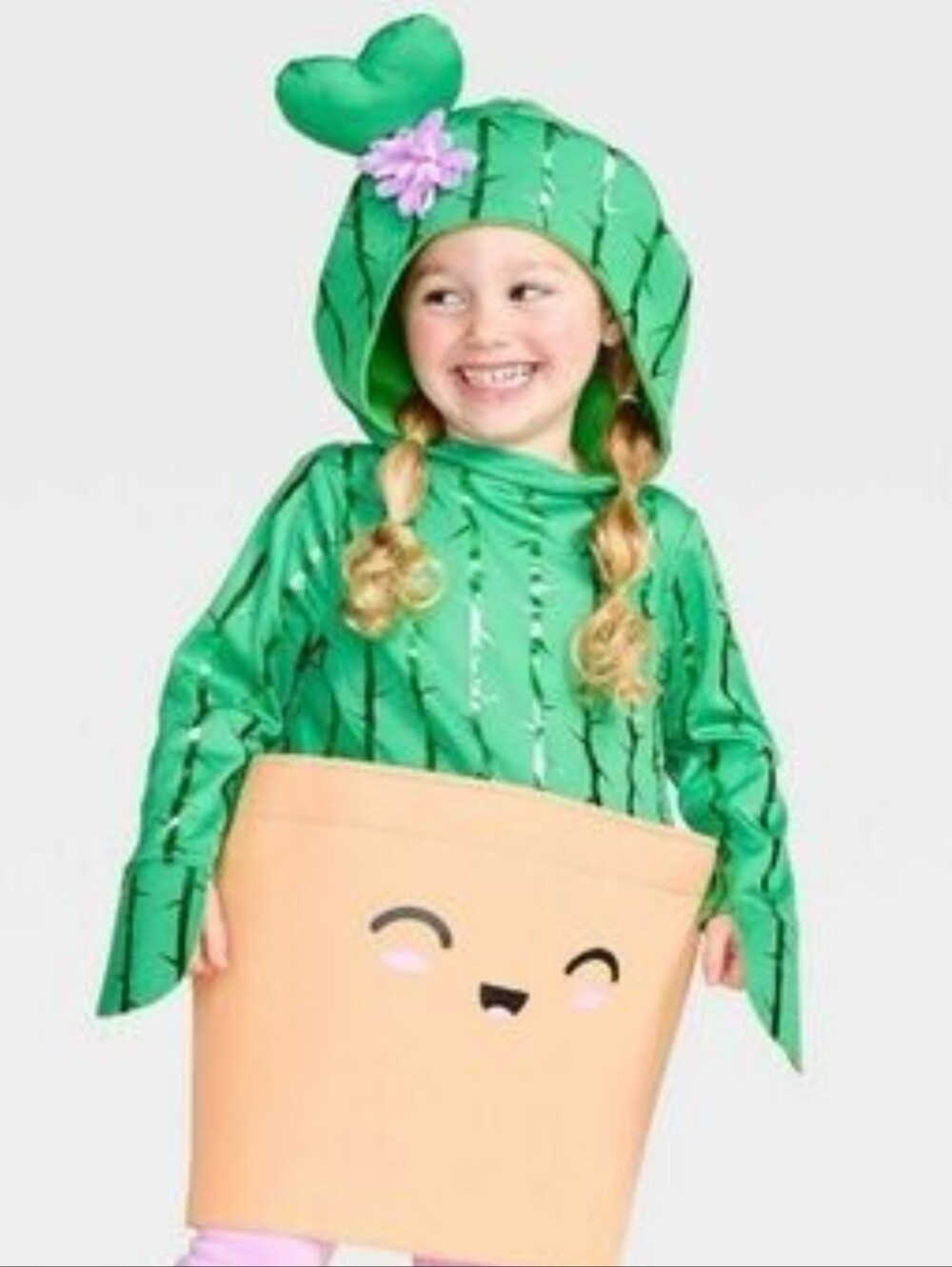 Green Cactus Kids Costume with Pot Size 2-3T